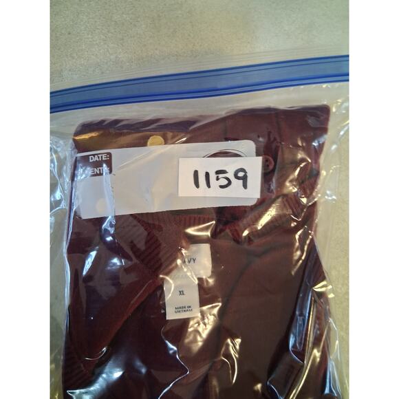 Old Navy Cardigan XL Golden Embroidered Polka-Dots Button Down Casual Preppy - Picture 10 of 11